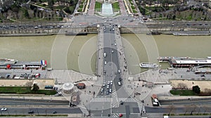 Aerial View of Paris from Eiffel Tower