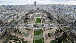 Aerial View of Paris from Eiffel Tower