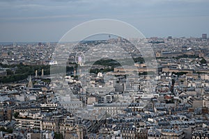 Aerial view of Paris from Eiffel Tower, France