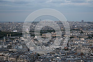 Aerial view of Paris from Eiffel Tower, France