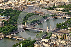 Aerial view of Paris, France.