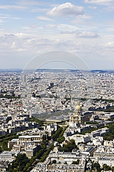 Aerial view Paris, France from Montparnasse