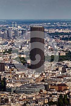 Aerial View on Paris and Montparnasse from Eiffel Tower