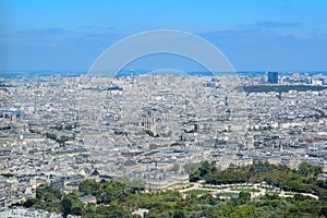 Aerial View of Paris Skyline in Summer photo