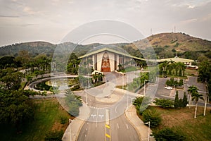 Aerial view of the Parliament House in Papua New Guinea