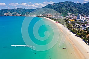 Aerial view in Patong beach in Phuket Province, Thailand