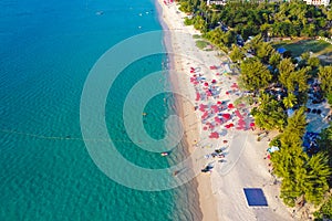 Aerial view in Patong beach in Phuket Province, Thailand