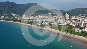 Aerial view in Patong beach in Phuket Province, Thailand