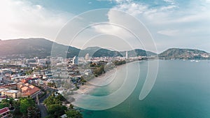 Aerial view of Patong Beach South of Thailand