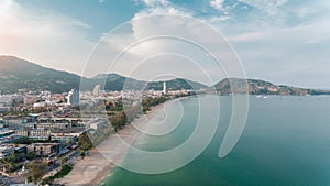 Aerial view of Patong Beach South of Thailand