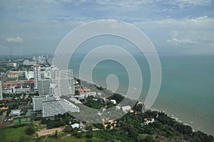 Aerial view of Pattaya City, Chonburi Thailand