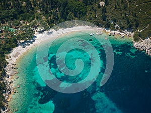 Aerial view of Paxos island