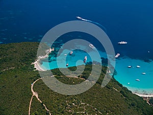 Aerial view of Paxos island