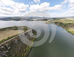 Aerial view of Pchelina Reservoir, Bulgaria photo