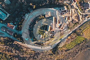 Aerial view of Peglio village