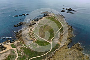 Aerial view of the peninsula of Quiberon