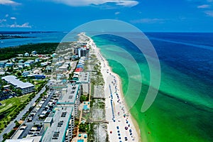 Aerial view of the Perdido Key Beach in Florida