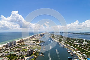 Aerial view of perdido key and Ono Island