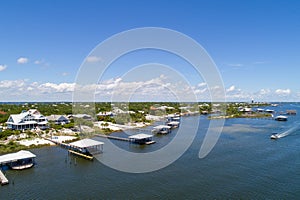 Aerial view of perdido key and Ono Island