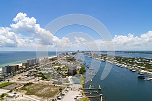 Aerial view of perdido key and Ono Island