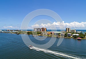 Aerial view of perdido key and Ono Island