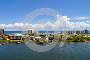 Aerial view of perdido key and Ono Island