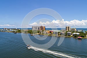 Aerial view of perdido key and Ono Island