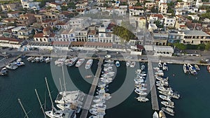 Aerial View of Perdika Village in Aegina Island 