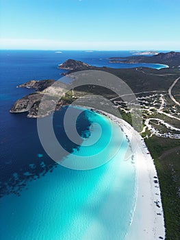 Aerial view of Perfect Lucky Bay, Esperance, Western Australia