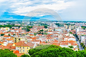 Aerial view of Perpignan, France