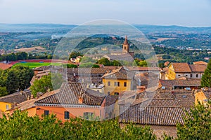 Aerial view of Perugia from Rocca Paolina, Italy