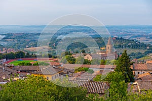 Aerial view of Perugia from Rocca Paolina, Italy