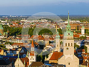 Aerial view of Peterskirche tower