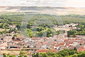 Aerial view of PeÃÂ±afiel, Spain photo