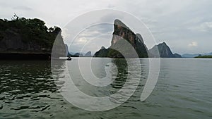 Aerial view Phang Nga Bay Marine National Park protected and of international ecological significance wetlands forestation