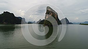 Aerial view Phang Nga Bay Marine National Park protected and of international ecological significance wetlands forestation