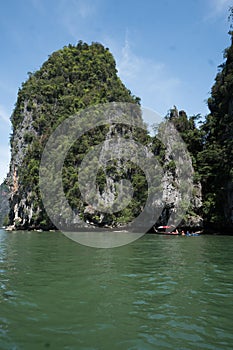 Aerial view Phang Nga Bay Marine National Park protected and of international ecological significance wetlands forestation