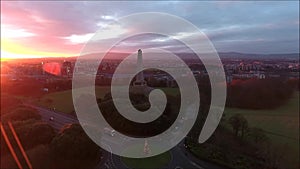 Aerial view. Phoenix park and Wellington Monument. Dublin. Ireland