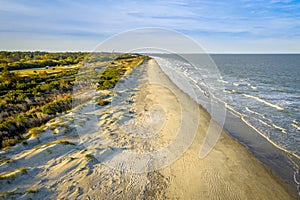 Aerial view photo of Jekyll Island Beach