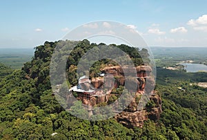 Aerial view of Phu Thok hill in the northeastern, Thailand