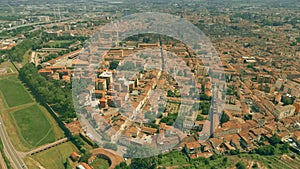 Aerial view of Piacenza, Italy