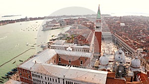 Aerial view of the Piazza San Marco near the Basilica