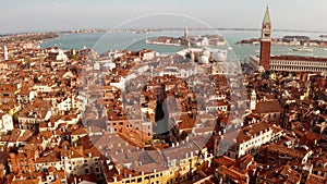 Aerial view of the Piazza San Marco near the Basilica