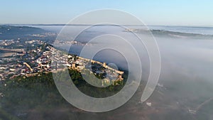 Aerial view picturesque rural landscape in Portugal