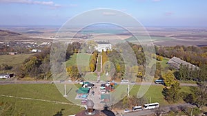 Aerial view of the Pidhirtsi Castle