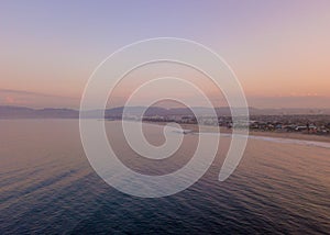 Aerial view of the pier near Venice beach