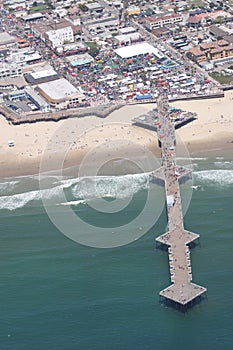 Aerial view of pier at Pismo Beach, CA