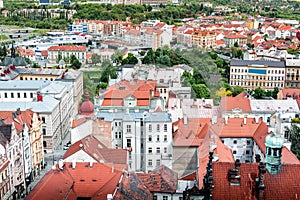 Aerial view of Pilsen, Czech Republic