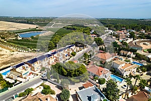 Aerial view Pinar de Campoverde townscape. SPain photo