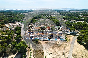 Aerial view Pinar de Campoverde townscape. Spain photo